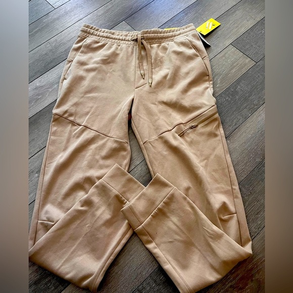 All in motion men’s small tan jogger pants with pockets super soft NWT - Picture 1 of 6